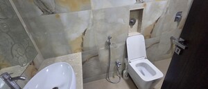 Bathroom in 3 BHK Apartment at Goel Ganga Melrose, Sopan Baug – for Rent
