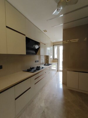 Kitchen in 3 BHK Builder Floor at Sushant Lok I – for Rent