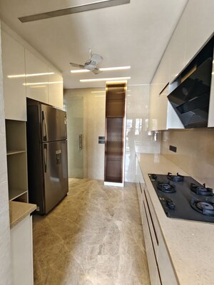 Kitchen in 3 BHK Builder Floor at Sushant Lok I – for Rent