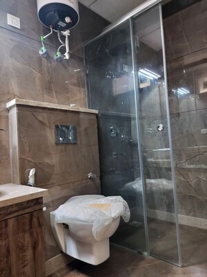 Bathroom in 3 BHK Builder Floor at Sushant Lok I – for Rent