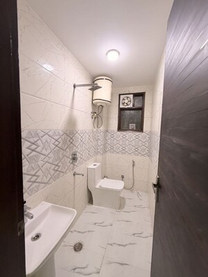 Bathroom in 3 BHK Builder Floor at Chattarpur – for Rent