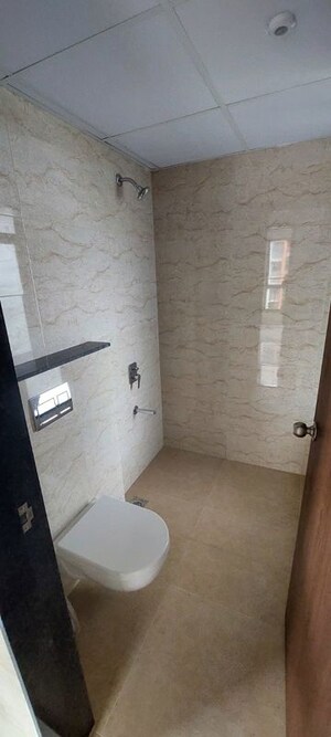 Bathroom in 2 BHK Apartment at Shapoorji Pallonji Sensorium, Hinjewadi – for Rent