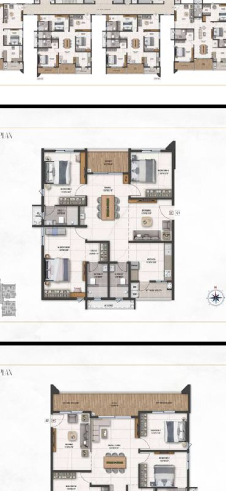 Floor Plan, raghavendra-apartments-ramanthpur 3 Bedroom 1987 Sq.Ft. Apartment In Ramanthapur Hyderabad 10727890
