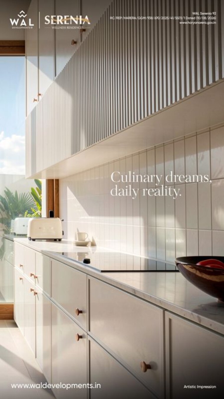 Kitchen, wal-serenia-92 3 Bedroom 1350 Sq.Ft. Apartment In Sector 92 Gurgaon 10728204