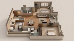 Floor Plan in 2 BHK Apartment at Godrej Vanantara, Bannerghatta – for Sale