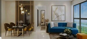 Living Room in 1 BHK Apartment at Lodha Crown Kolshet, Kolshet Road – for Sale