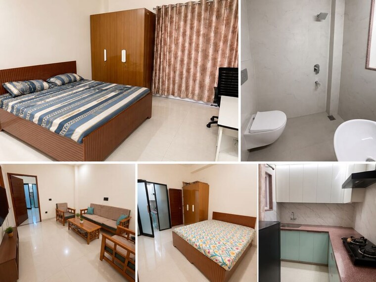 Kitchen, sector 43 1 Bedroom 500 Sq.Ft. Builder Floor In Sector 43 Gurgaon 10728484