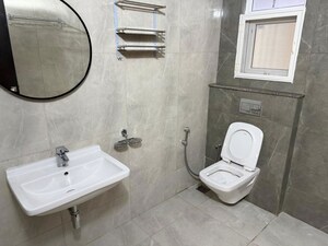 Bathroom in 3 BHK Apartment at Rajapushpa Imperia, Tellapur – for Rent