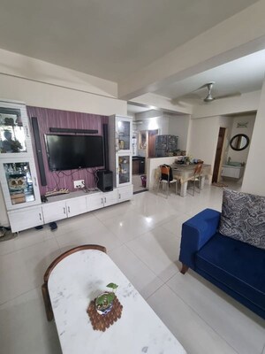 Living Room in 3 BHK Apartment at Prahlad Nagar – for Sale
