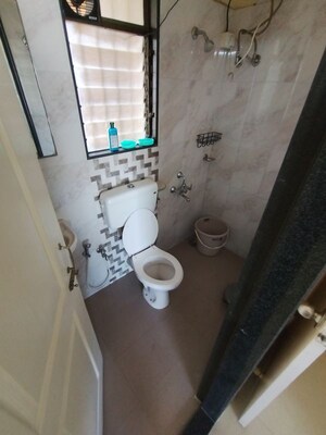 Bathroom in 3 BHK Apartment at Hubtown Greenwoods, Vartak Nagar – for Rent