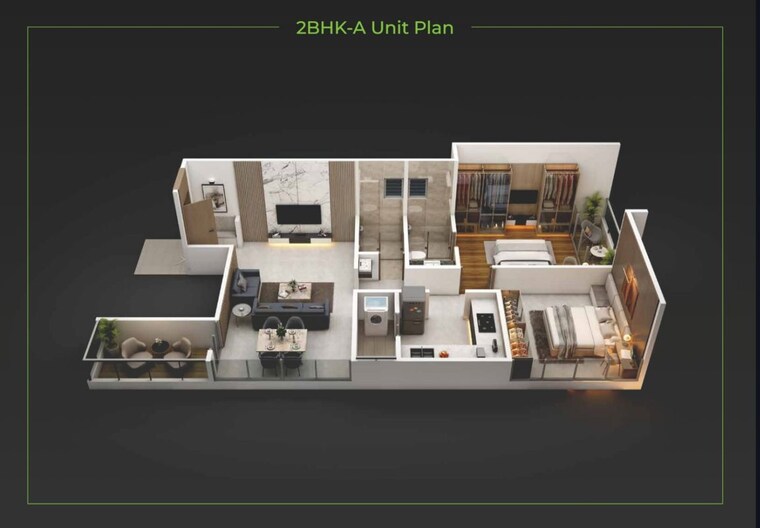 Floor Plan, dp-force-tower 2 Bedroom 824 Sq.Ft. Apartment In Baner Pune 10728765