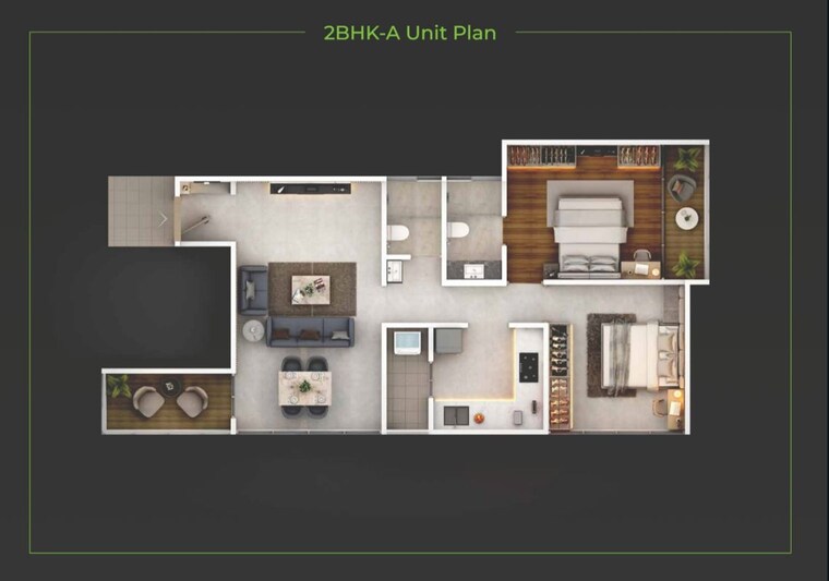 Floor Plan, dp-force-tower 2 Bedroom 824 Sq.Ft. Apartment In Baner Pune 10728765