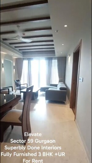 Living Room in 3 BHK Apartment at Conscient Hines Elevate, Sector 59 – for Rent