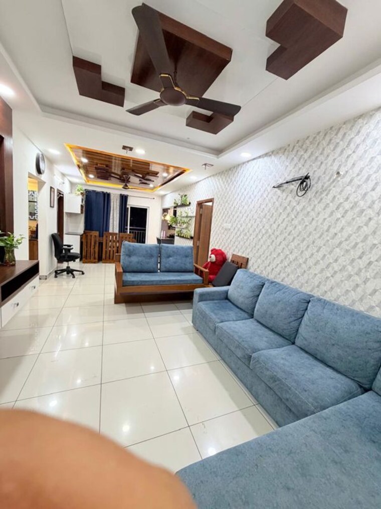 Living Room, accurate-wind-chimes 3 Bedroom 1655 Sq.Ft. Apartment In Gachibowli Hyderabad 10728821