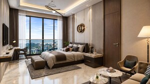 Living Room in 3 BHK Apartment at Agami Pavillion, Bandra East – for Sale