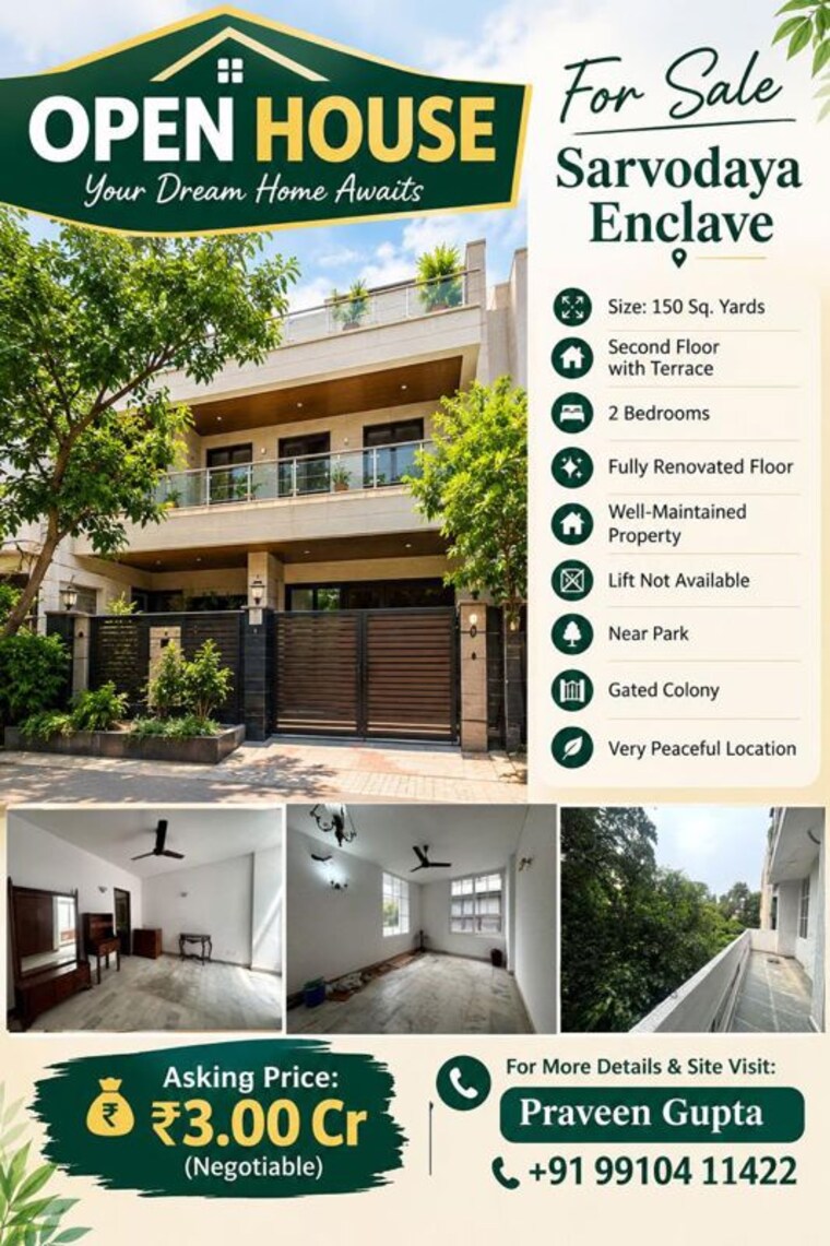 Exterior View, kalkaji 3 Bedroom 200 Sq.Yd. Builder Floor In Kalkaji Delhi 10729015