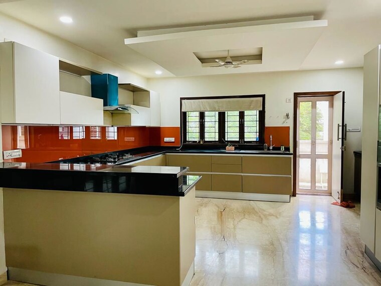 Kitchen, aditya-fort-view 4 Bedroom 4000 Sq.Ft. Villa In Puppalaguda Hyderabad 10729028