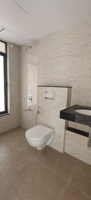 Bathroom in 3 BHK Apartment at Shapoorji Pallonji Sensorium Vista, Hinjewadi – for Rent