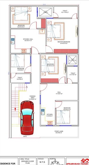 Floor Plan in 6+ BHK Villa at Gomti Nagar – for Sale