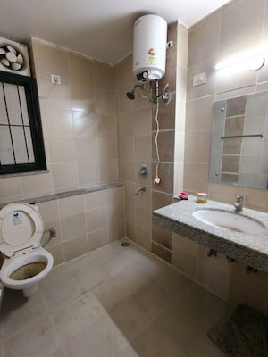 Bathroom in 3 BHK Apartment at Unitech Uniworld Gardens 2, Sector 47 – for Rent