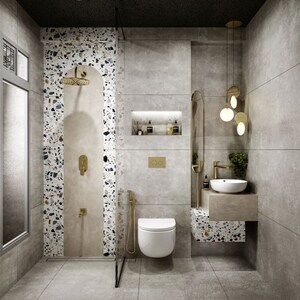 Bathroom in 3 BHK Apartment at Tharwani Majestic Towers, Kalyan West – for Sale