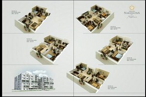 Floor Plan in 3 BHK Apartment at Alkapur Township – for Sale