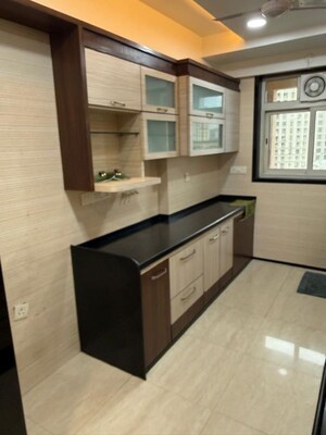 Kitchen in 3 BHK Apartment at Hiranandani Tribeca, Ghodbunder Road – for Rent