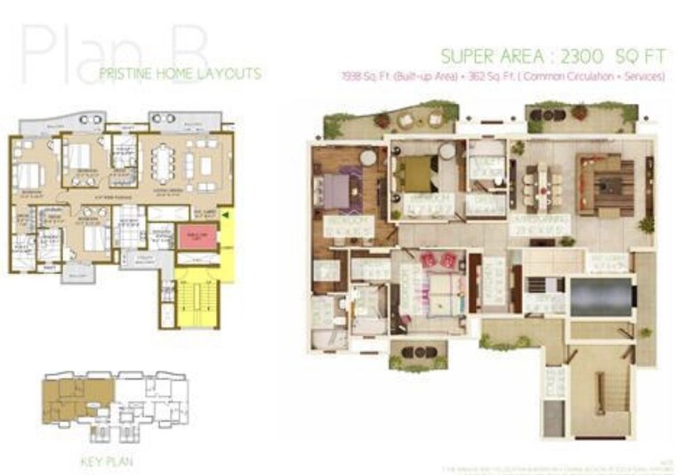 Master Plan, ats-pristine 3 Bedroom 2300 Sq.Ft. Apartment In Sector 150 Noida 10729793