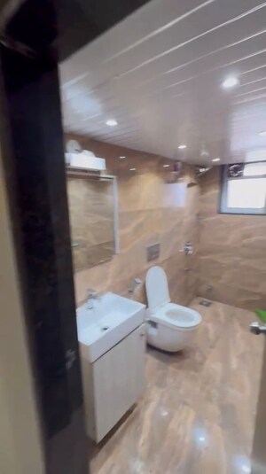 Bathroom in 2 BHK Apartment at Siddhi Highland Park, Kolshet Road – for Rent