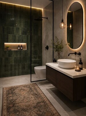 Bathroom in 4 BHK Apartment at Godrej Zenith, Sector 89 – for Sale