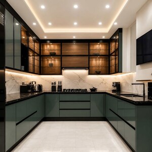 Kitchen in 3 BHK Apartment at Godrej Five Gardens, Matunga East – for Sale