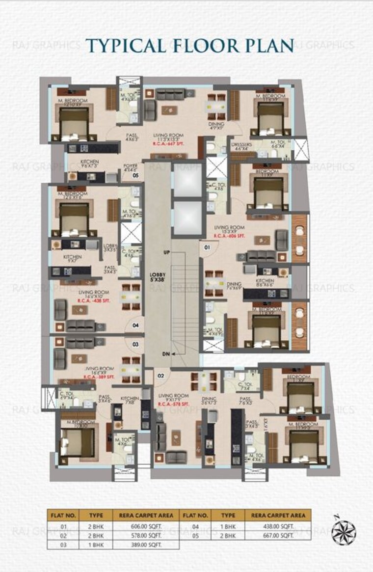 Floor Plan, damyanti-villa-chs 2 Bedroom 578 Sq.Ft. Apartment In Goregaon West Mumbai 10730500
