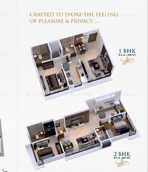 Floor Plan in 2 BHK Apartment at Damyanti Villa CHS, Goregaon West – for Sale