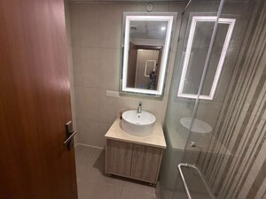 Bathroom in Studio Apartment at Central Park Flower Valley Aqua Front Towers, Sohna Sector 33 – for Rent