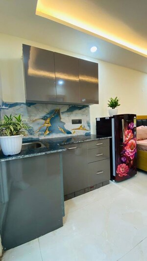 Kitchen in 1 RK Builder Floor at RBC II, Sushant Lok I – for Rent