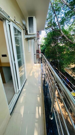 Balcony in 1 RK Builder Floor at RBC II, Sushant Lok I – for Rent