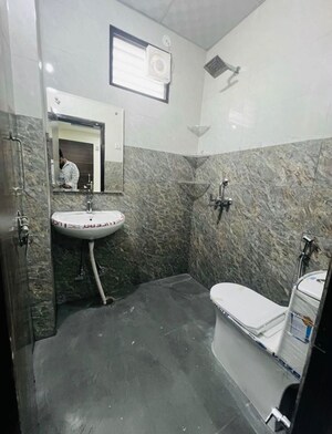Bathroom in 1 RK Builder Floor at Sushant Lok I – for Rent