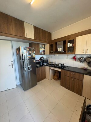 Kitchen in 3 BHK Apartment at Unitech Heritage Estate, Yelahanka – for Rent