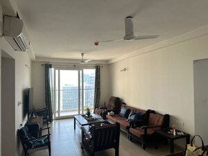 Living Room in 3 BHK Apartment at Bhartiya Nikoo Homes Phase 2, Thanisandra Main Road – for Rent