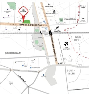 3 BHK Apartment – Map Location View at M3M Capital, Sector 113 - for Sale