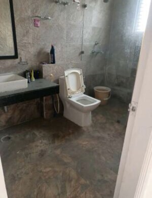 Bathroom in 4 BHK Apartment at Paramount Golf Foreste Apartments, Zeta I Greater Noida – for Rent