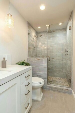 Bathroom in 3 BHK Apartment at Freedom Fighters Enclave – for Rent
