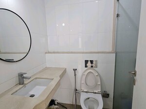 Bathroom in 1 BHK Apartment at Godrej The Trees, Vikhroli East – for Rent