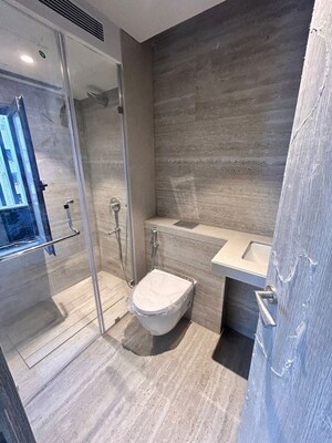 Bathroom in 2 BHK Apartment at Rustomjee Paramount, Khar West – for Rent