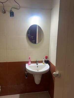 Bathroom in 3 BHK Apartment at DSR Green Fields, Whitefield – for Rent