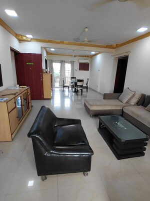 Living Room in 3 BHK Apartment at Vanashree CHS, Seawoods – for Rent
