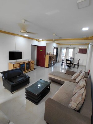 Living Room in 3 BHK Apartment at Vanashree CHS, Seawoods – for Rent