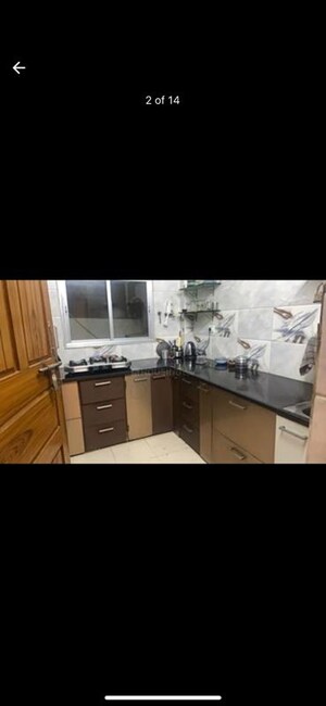 Kitchen in 2 BHK Builder Floor at Mahmoorganj – for Rent