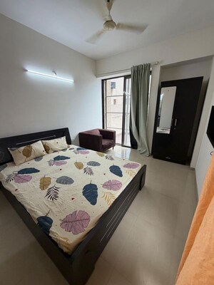 Bedroom in 2 BHK Apartment at Gulmohar Goldcoast, Kharadi – for Rent