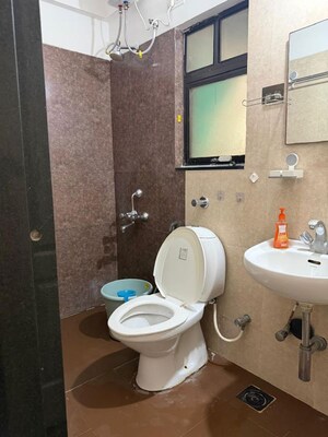 Bathroom in 2 BHK Apartment at Gulmohar Goldcoast, Kharadi – for Rent